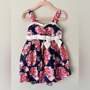 Janie and Jack Navy Floral Dress 12-18mo